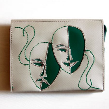 Geldbeutel mit Theatermasken / www.krambeutel.de / krambeutel Deine Wunschtasche