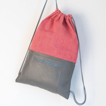 Turnbeutel Rucksack mit Echtleder und Öko-Baumwolle von krambeutel Deine Wunschtasche www.krambeutel.de Stefanie Ramb München