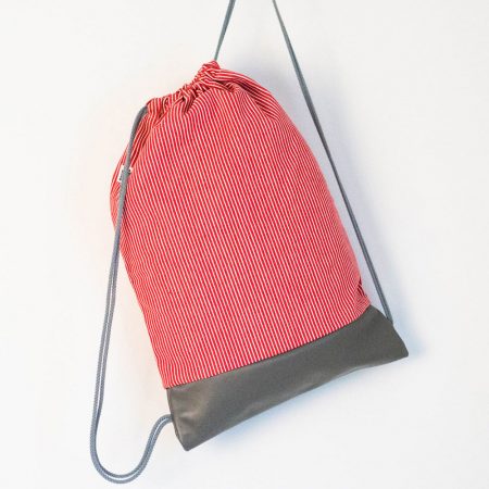 Turnbeutel Rucksack mit Echtleder und Öko-Baumwolle von krambeutel Deine Wunschtasche www.krambeutel.de Stefanie Ramb München