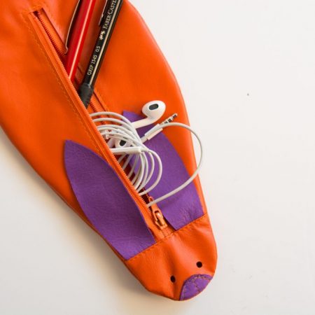 Hasenmäppchen aus Leder von krambeutel deine Wunschtasche genäht von stefanie ramb in München