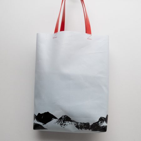 hellblaue Planentasche mit Siebdruck "Vestrahorn"