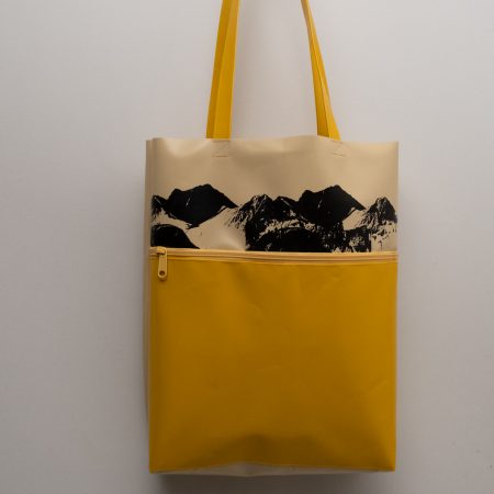 gelbe Planentasche mit Siebdruck "Vestrahorn"
