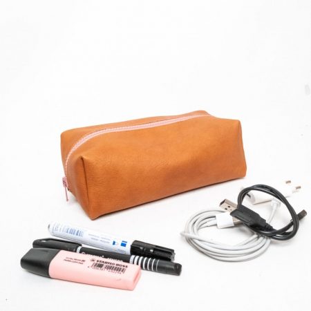 Mäppchen aus Leder / Ledertasche mit Reissverschluss